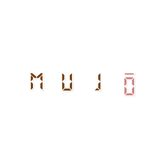 m u j ō | wordmark sticker