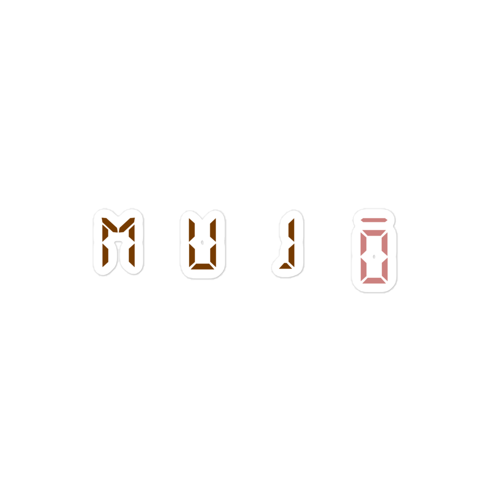 m u j ō | wordmark sticker