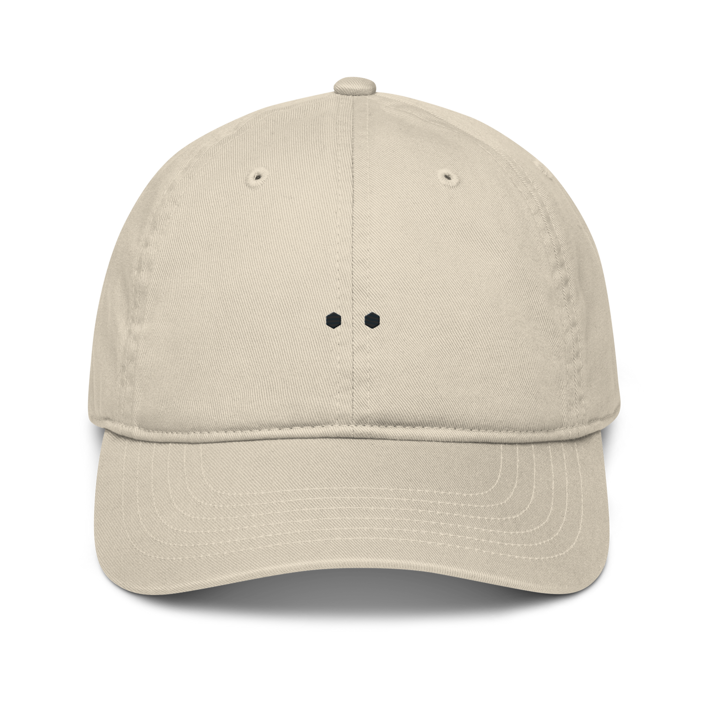 doubledot | charcoal emblem | taupe dad hat