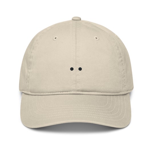 doubledot | charcoal emblem | taupe dad hat