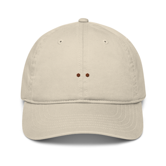 doubledot | walnut emblem | taupe dad hat